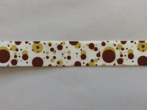 Printed Satin - Brown on White Tape