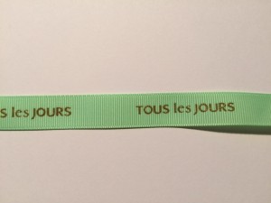 Raise up printed ribbon